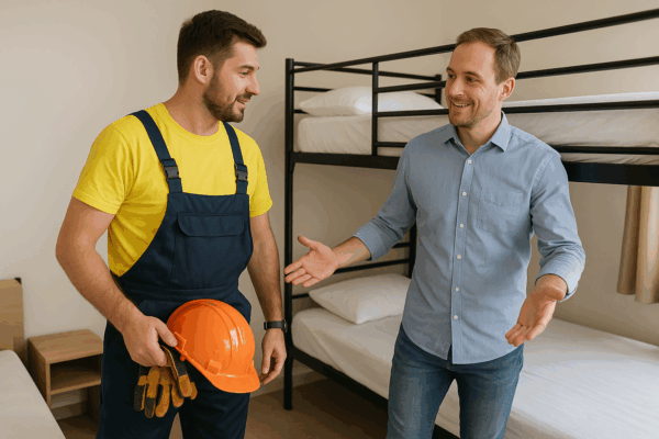 Munkahely szállással