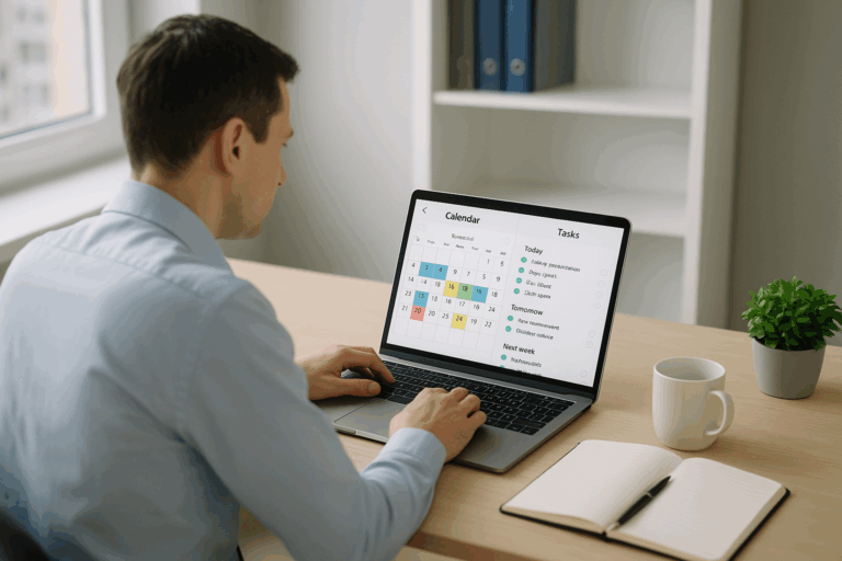 Naptár és feladatkezelő alkalmazás használata