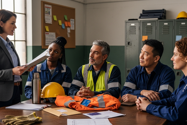 juttatások a kékgalléros dologozók számára — HR megbeszélés műhelyi munkásokkal