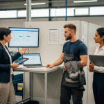 munkaerő kölcsönzés adminisztrációs teher csökkentése — HR megbeszélés gyártócsarnokban