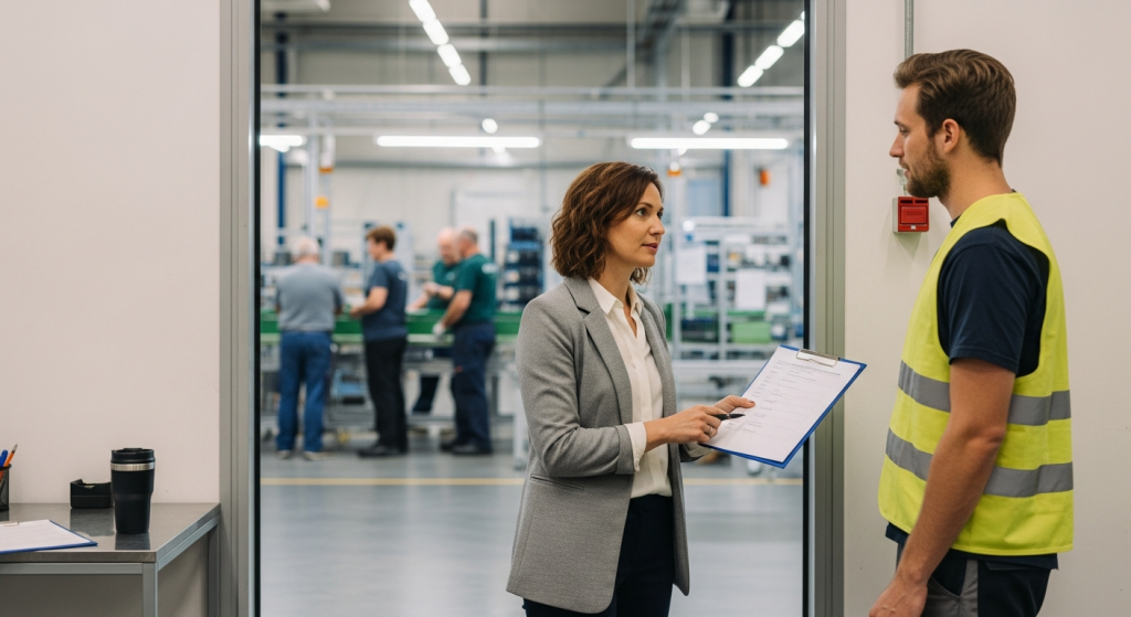 költséghatékony munkaerő-kölcsönzés: győri gyárban beléptetés, HR és dolgozó