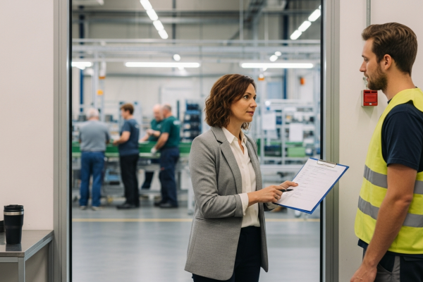 költséghatékony munkaerő-kölcsönzés: győri gyárban beléptetés, HR és dolgozó