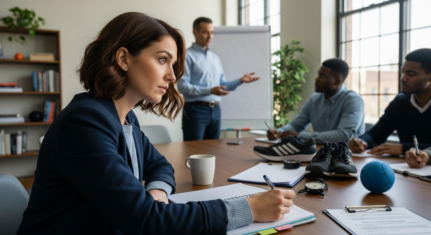 szakpszichológus képzés gyakorlati szeminárium: hallgató jegyzetel, oktató magyaráz